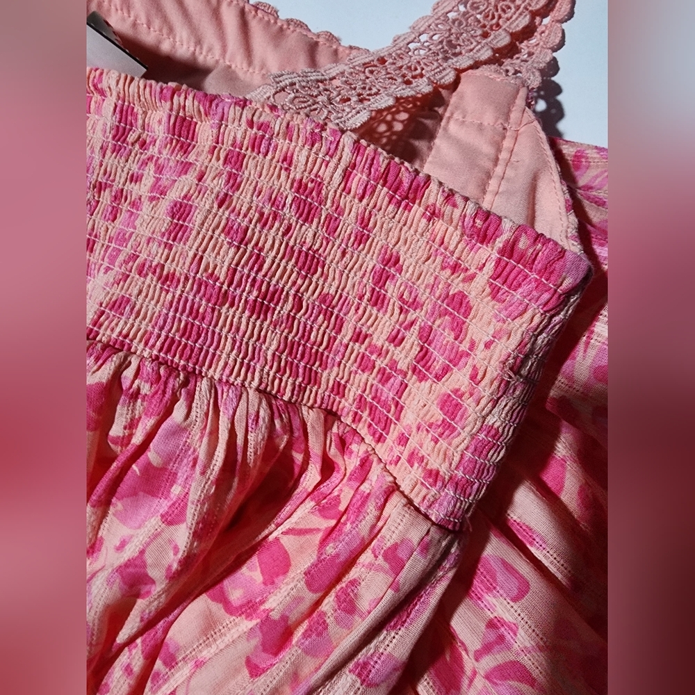 Joie Kids Pink Floral Sleeveless Dress 6 Y - Picture 8 of 10
